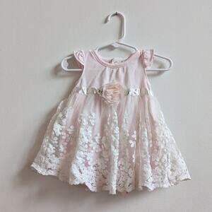 Edgehill Collection Dress Baby Girls 3m Girly Pink Lace